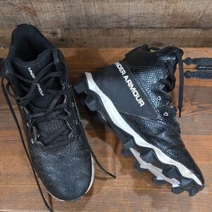 Under Armour Black and White Kids Sneakers